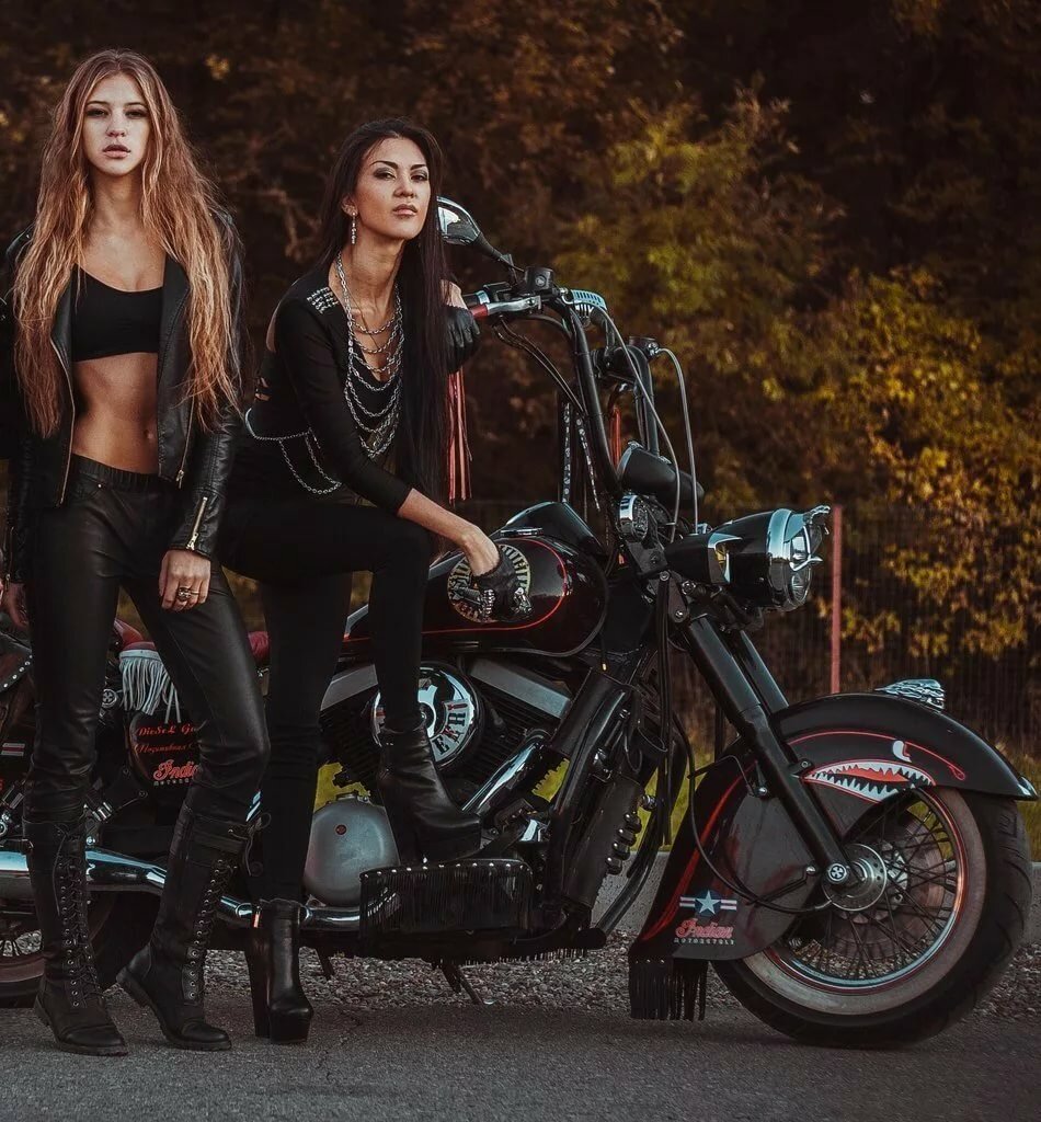 Beautiful girls and bikes in Bansi