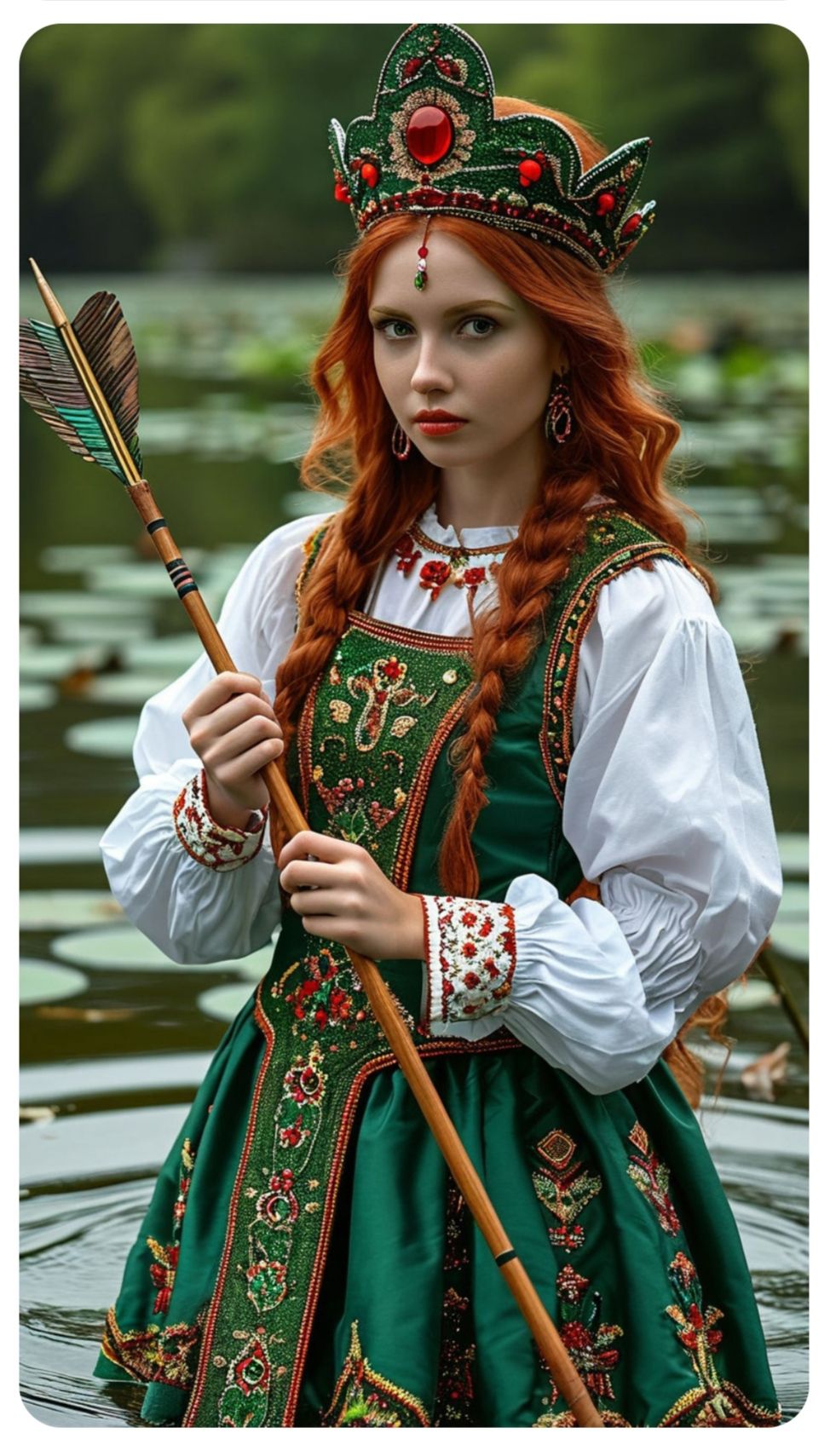 Nude girl Girls in Slavic costumes in Bansi